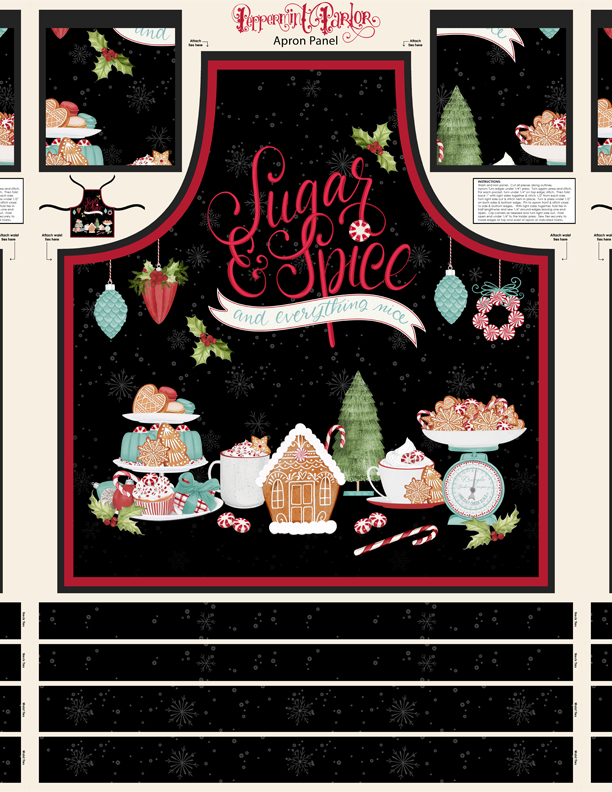 Peppermint Parlor     Apron Panel     29” x 41”