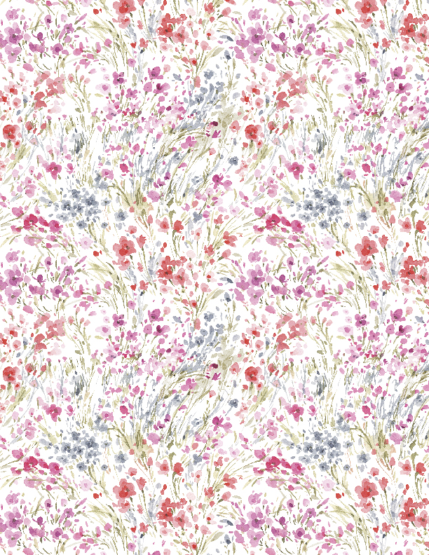 Blush Garden      Packed Florals       White