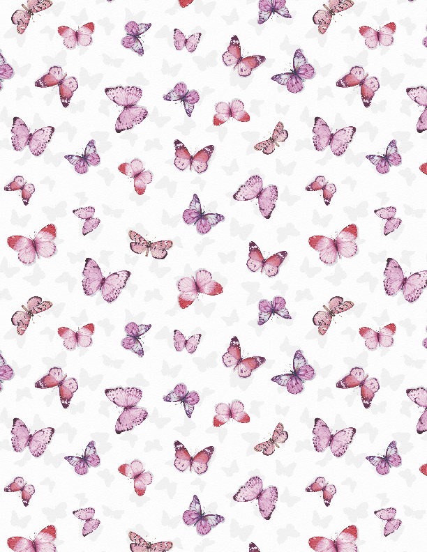 Blush Garden      Butterfly Toss     White