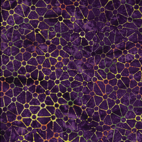 Murano Batik    Purple   Geo Triangles & Circles