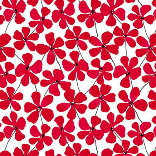 Red Alert    Floral Allover    White