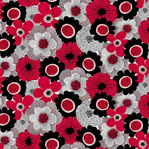 Red Alert   Floral Collage    Red