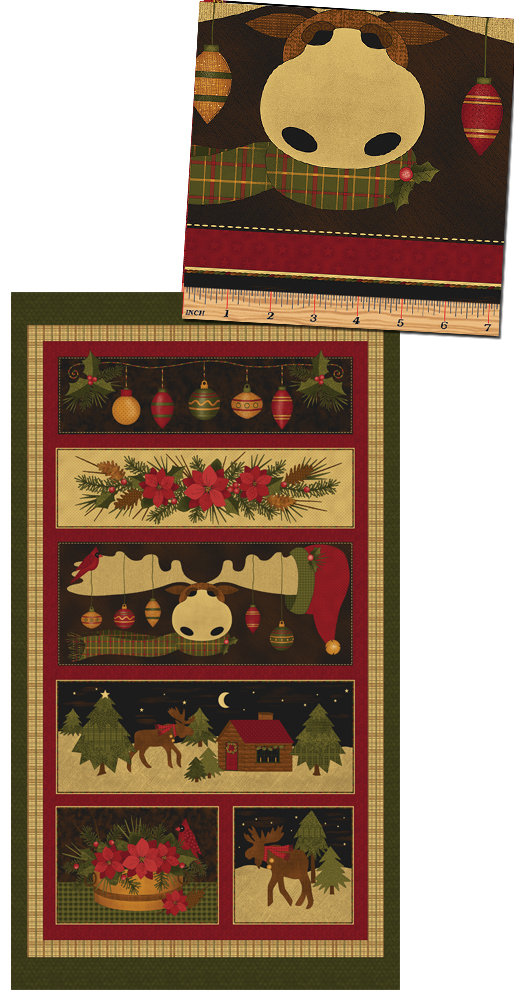 A Moose for Christmas Panel Multi