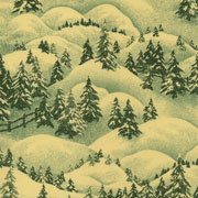 Winter Pines - green