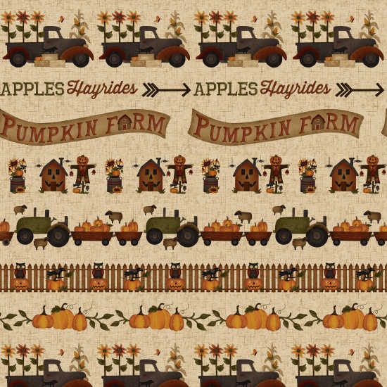 Pumpkin Farm Border Stripe