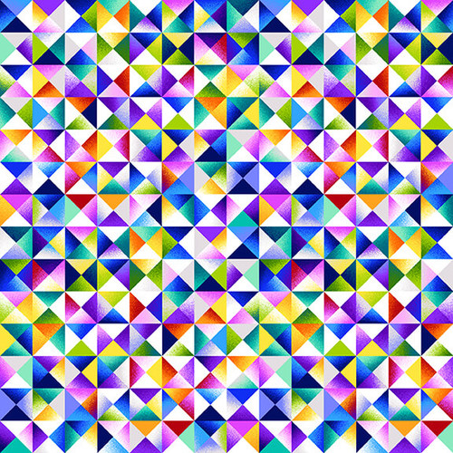 Geo Topia White Multi Triangle Collage