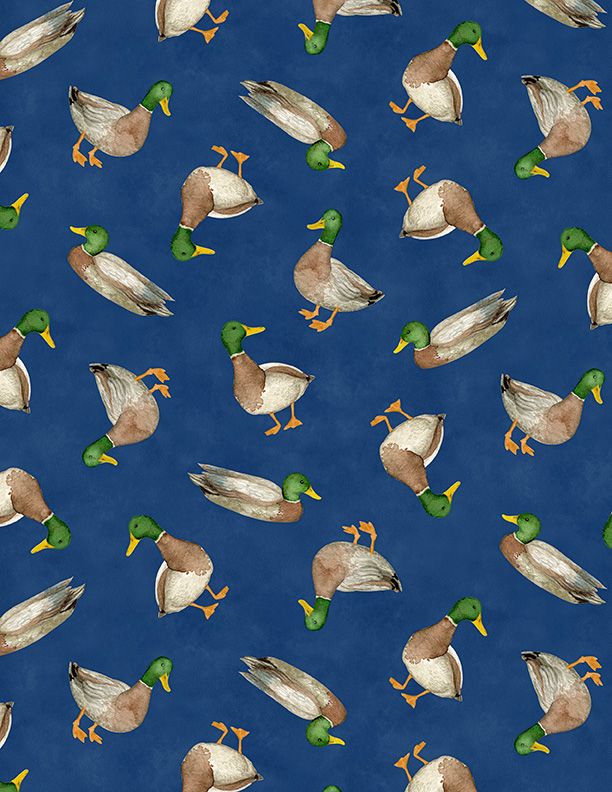 Lakefront Ducks Dark Blue