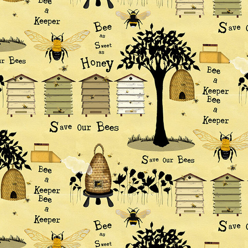 Various Bee Keeper Motifs - Yellow