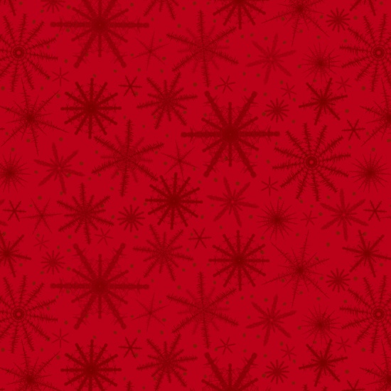 Holiday Wishes - Red on Red Snowflakes