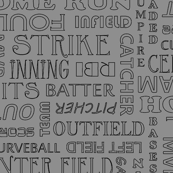 Baseball Words "Gray"