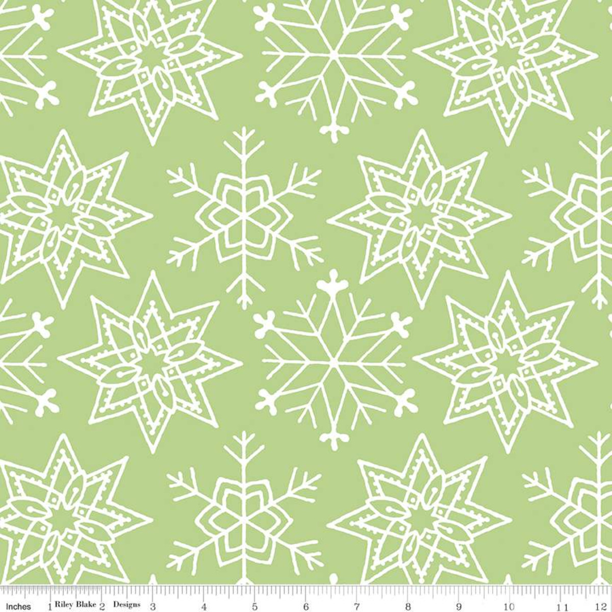 All About Christmas    Snowflakes   Green