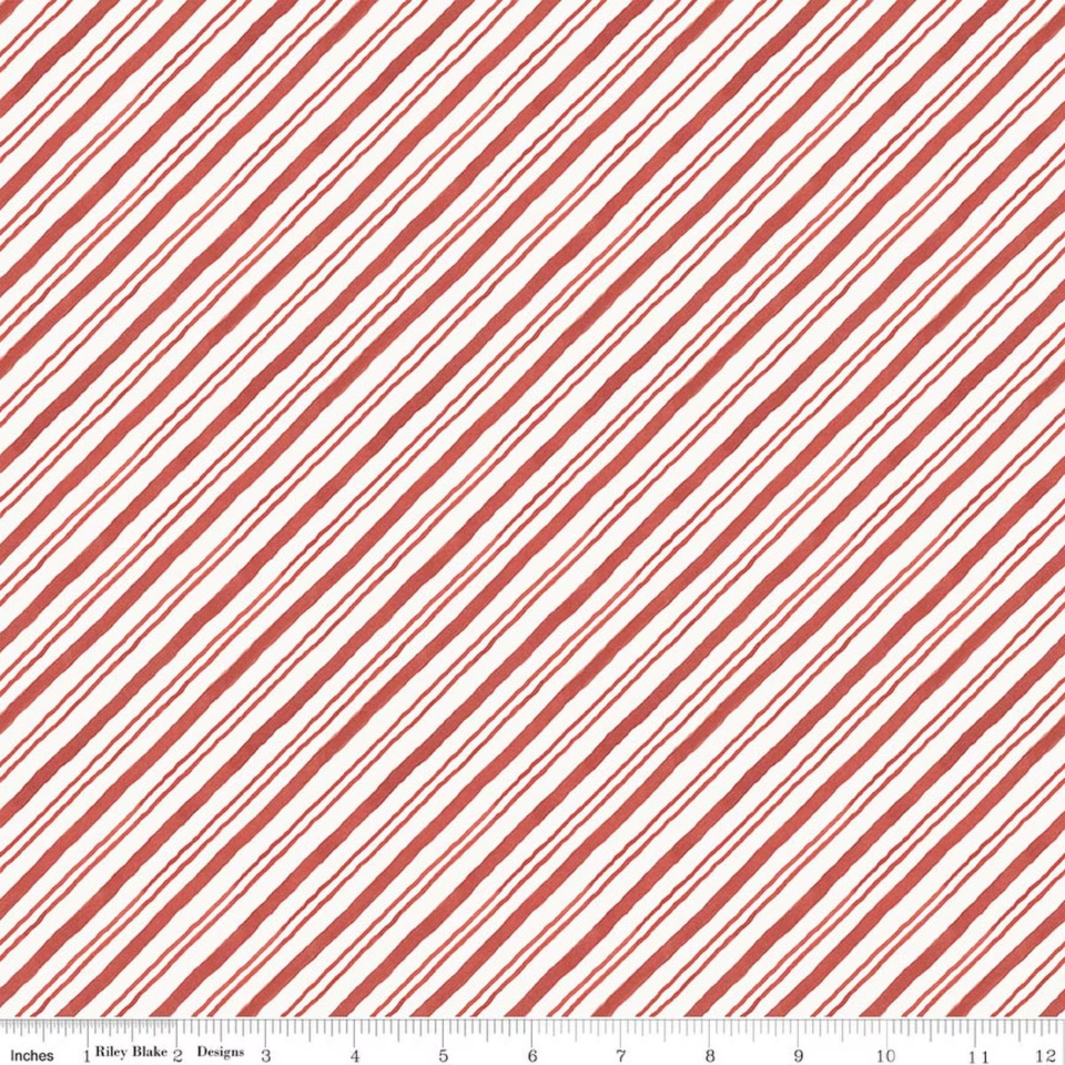 Holiday Spirit Red & White Stripes By Riley Blake