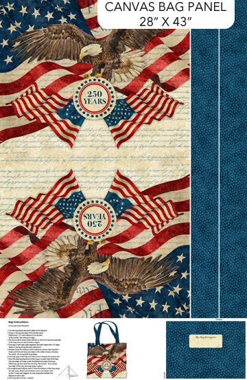 America 250 Canvas Panel Tote
