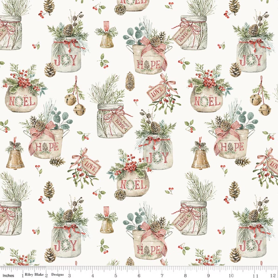 Holiday Spirit Cream By Riley Blake