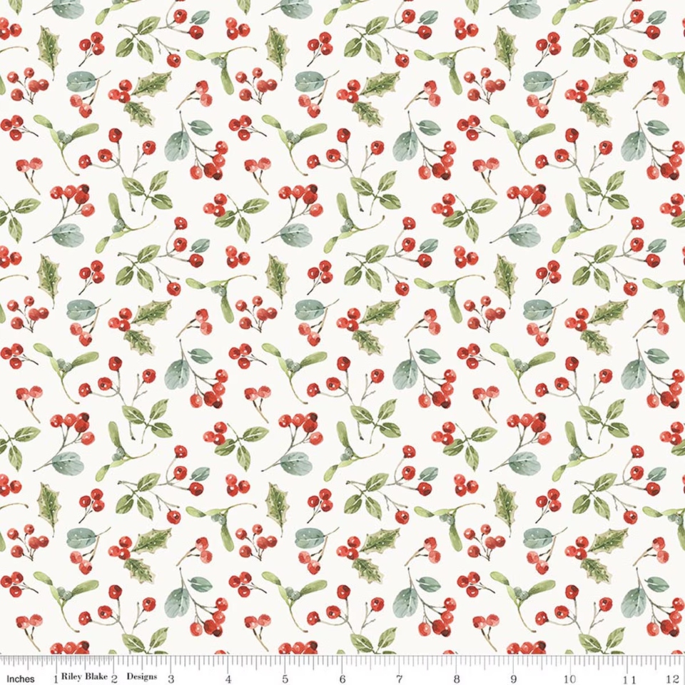 Holiday Spirit Berries Cream By Riley Blake