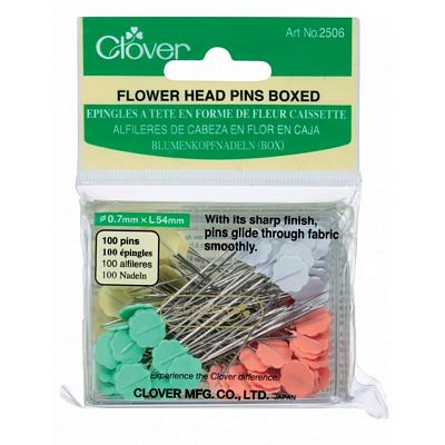 Clover Flower Head Pins Boxed