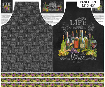 Life Happens   Black multi double apron panel