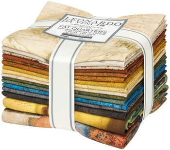 Leonardo Da Vinci  Fat Quarter Bundle  16 PC  4.834 yds