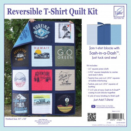 Reversible T-Shirt Quilt Kit  Navy Sashing    Just Add T-Shirt!