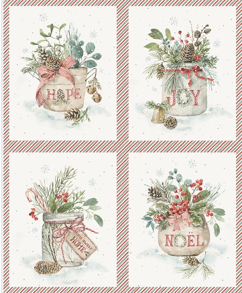 Holiday Spirit Jars Panel By Riley Blake